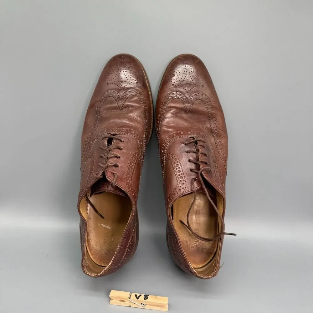Cole Haan Grand OS Men's 11 Brown Leather Lace-Up Wingtip Oxfords Shoes